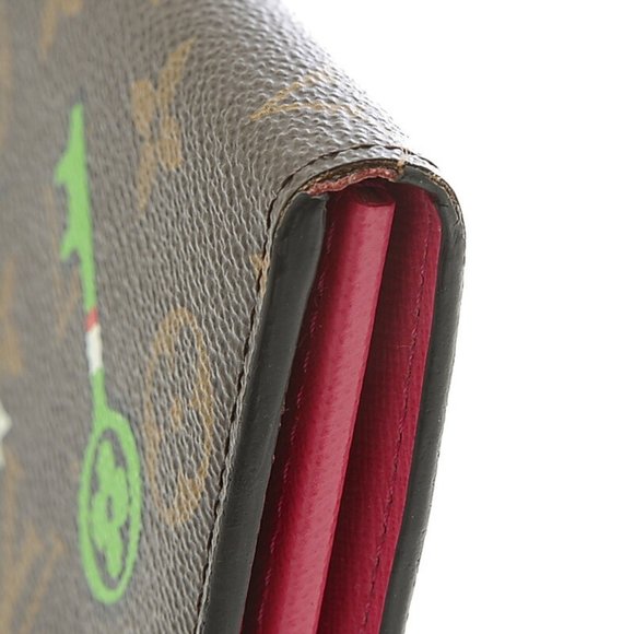 LOUIS VUITTON Monogram Patches Sticker Portefeuille Sara Long Wallet M63318 - Picture 8 of 9